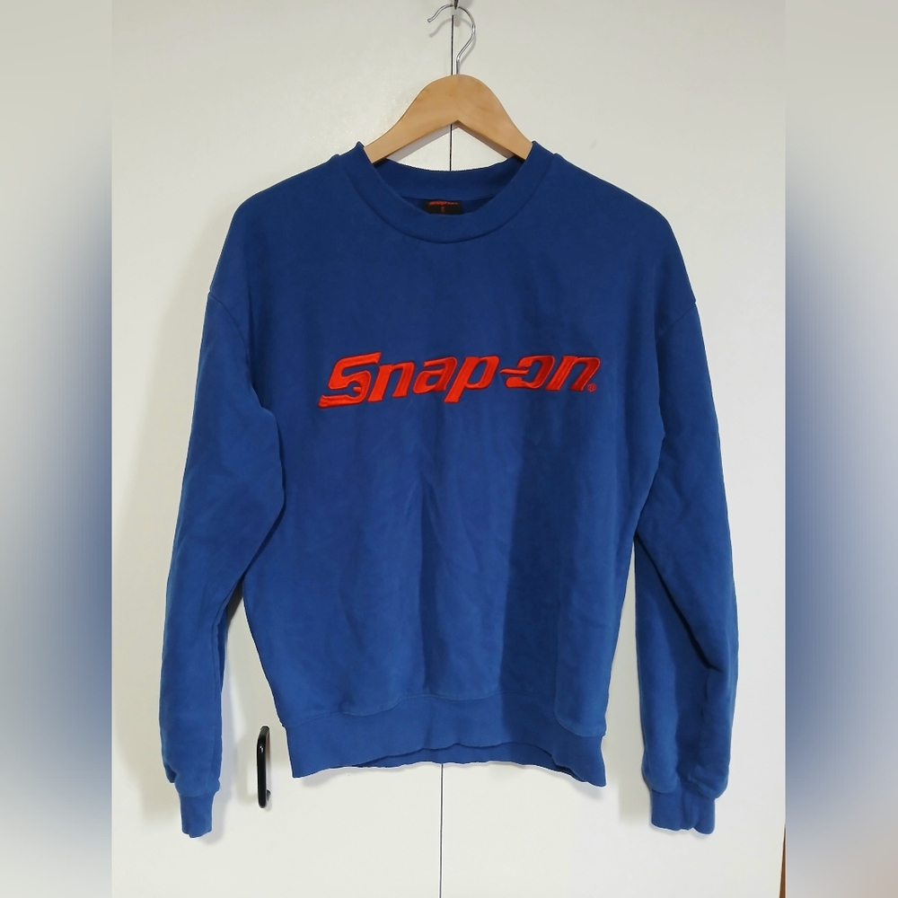 Vintage Snap-on Tools Sweatshirt Men’s Sm Blue Embroidered Crewneck Y2K